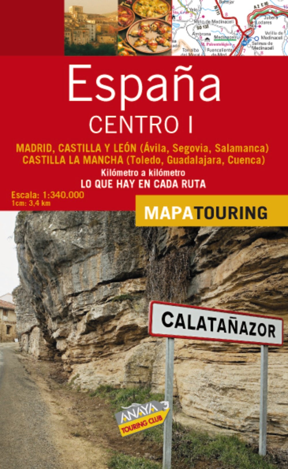 Mapa de carreteras 1:340.000 - Centro I (desplegable) (Mapa Touring)
