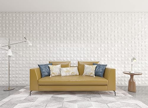 Miniatura 3 de Art3d Paneles para pared 3D para decoración de paredes de interior Rectángulo 3D Blanco,Rectángulo 3D,Negro -,Diamond,Blanco suave,white