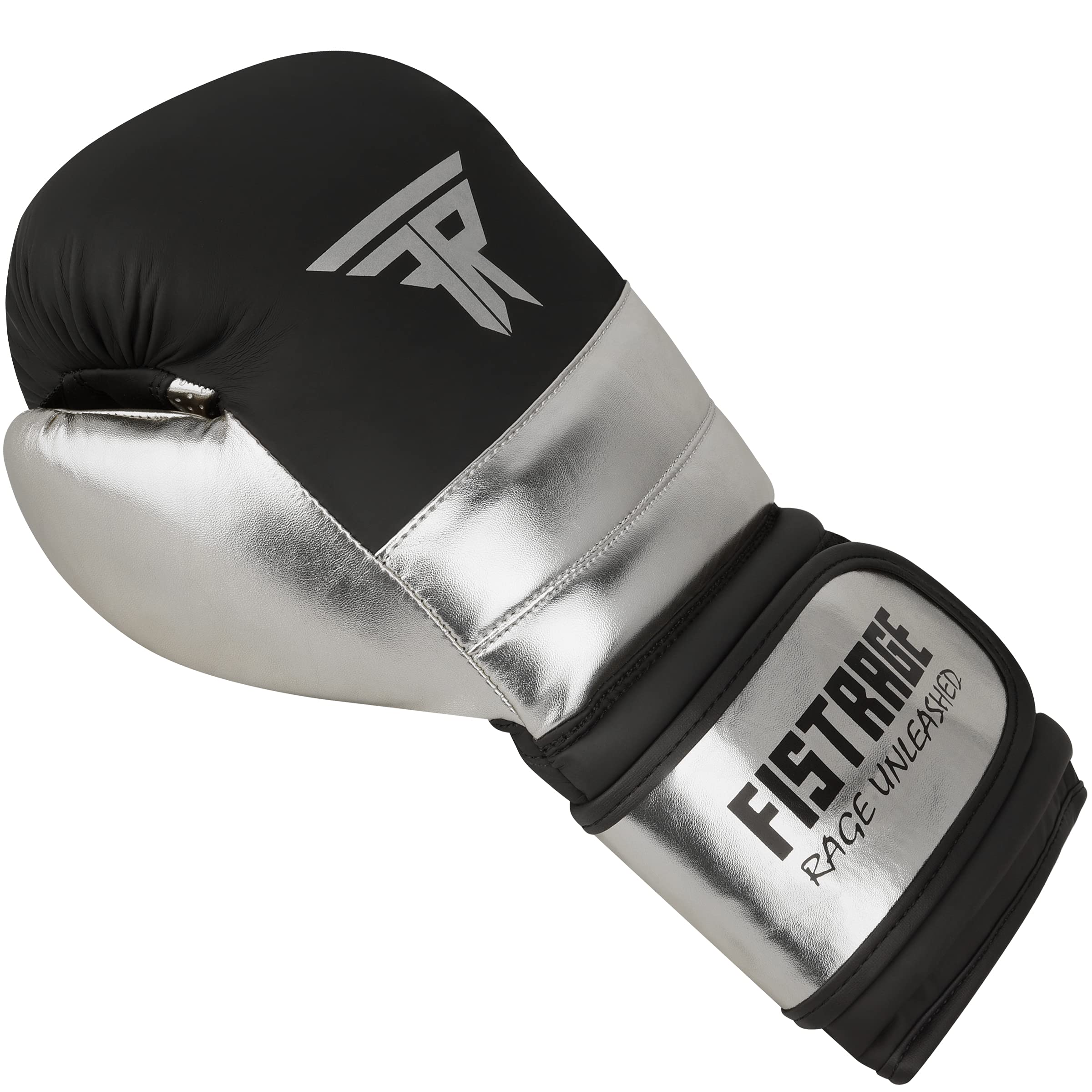 FISTRAGE - Guantoni da boxe in pelle metallizzata, per MMA, Muay Thai, kick boxing, sparring, guanti da allenamento per uomini e donne