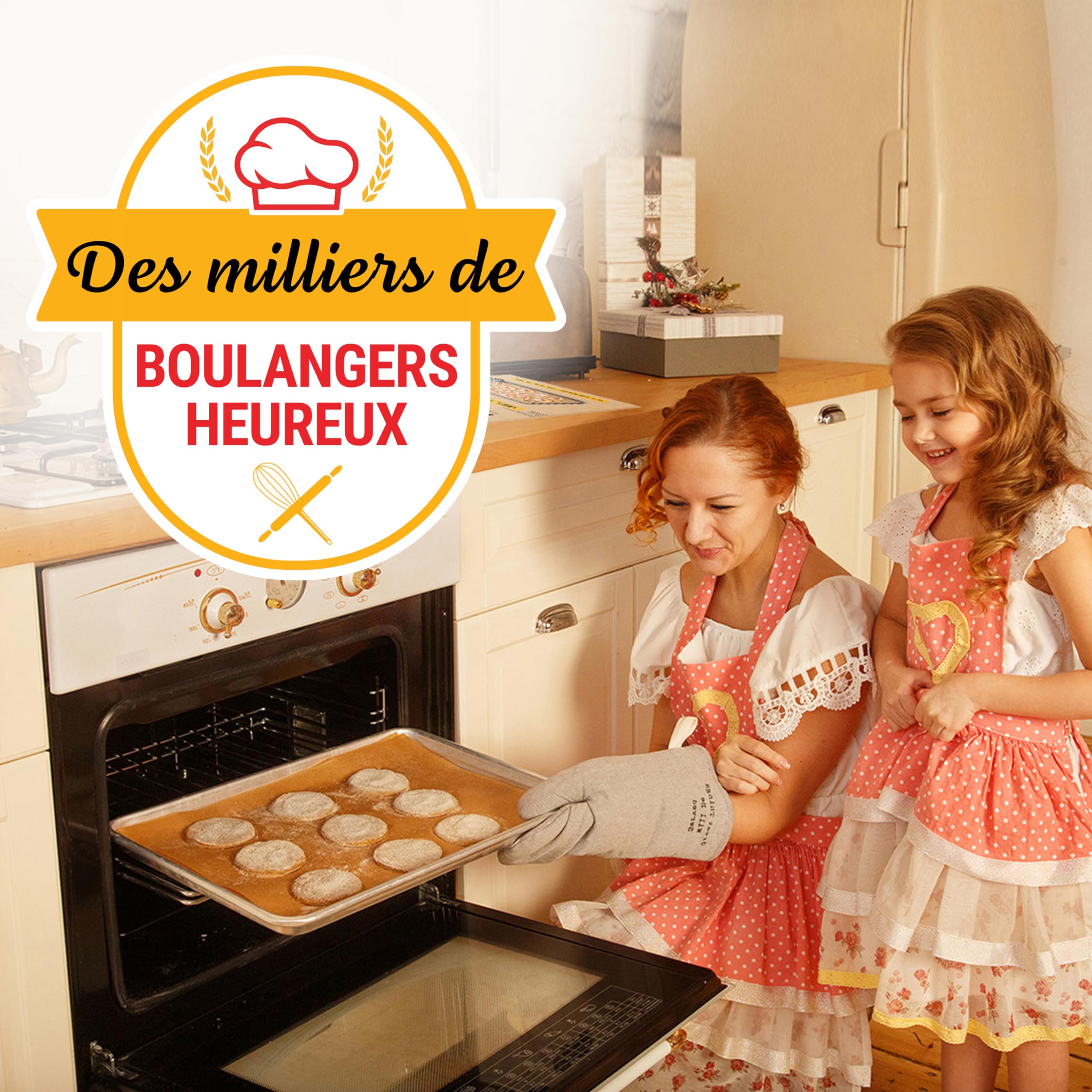 Baker's Signature - Papier Sulfurisé 220 Feuilles - Format Demi 30x41cm, Antiadhésif pour la Cuisson, la Cuisine & la Rôtisserie - Facile à Utiliser & à Nettoyer