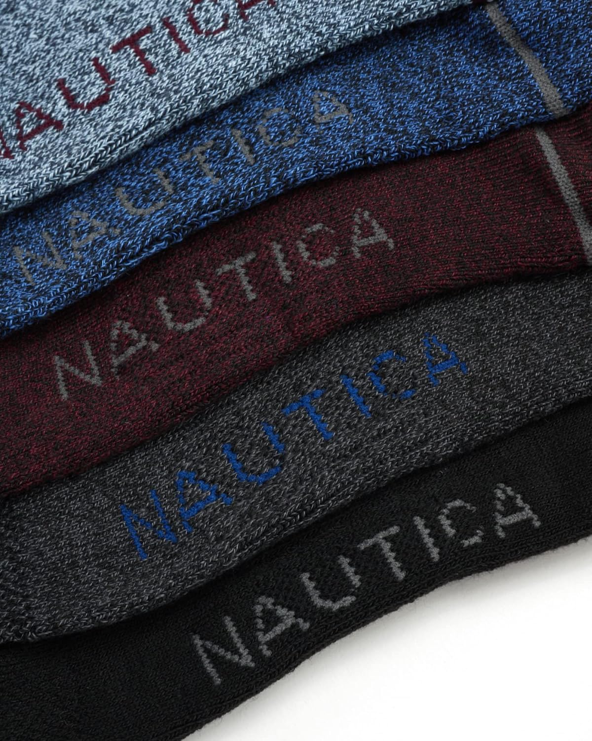 Nautica Mens Crew Socks - 5 Pack Breathable Moisture Wicking Cushioned Athletic Work and Dress Socks for Men (Sizes: 6-12.5) - Image 4