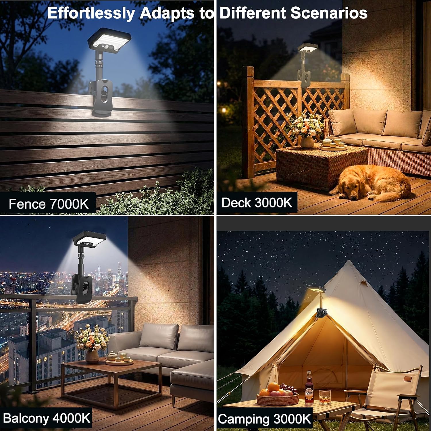 Clip On Solar Lights Outdoor Motion Sensor - 92 LED 600LM -360° Rotatable | 3 Color Temperatures + 3 Lighting Modes, Remote Control, IP65 Waterproof Solar Motion Light for Fence Deck Gutter (2 Pack)