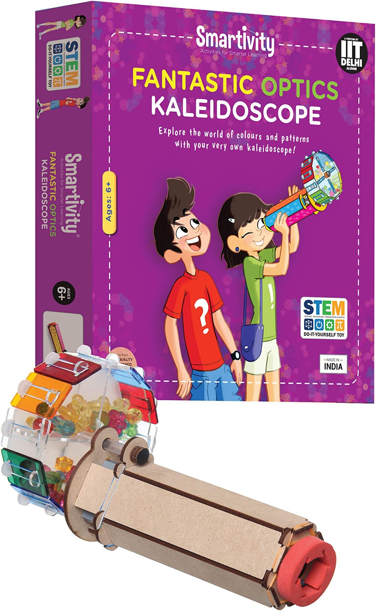 Smartivity Fantastic Optics Kaleidoscope for 6+ Years Boys and Girls, STEM, Learning, Educational and Construction Activity Toy Gift (Multi-Color) (Optics Kaleidoscope)