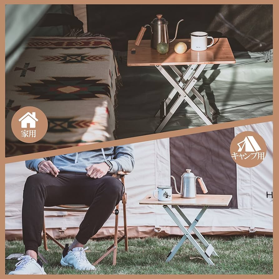 HOMFUL ステンレス 折りたたみテーブル HOMFUL ステンレス 折りたたみ