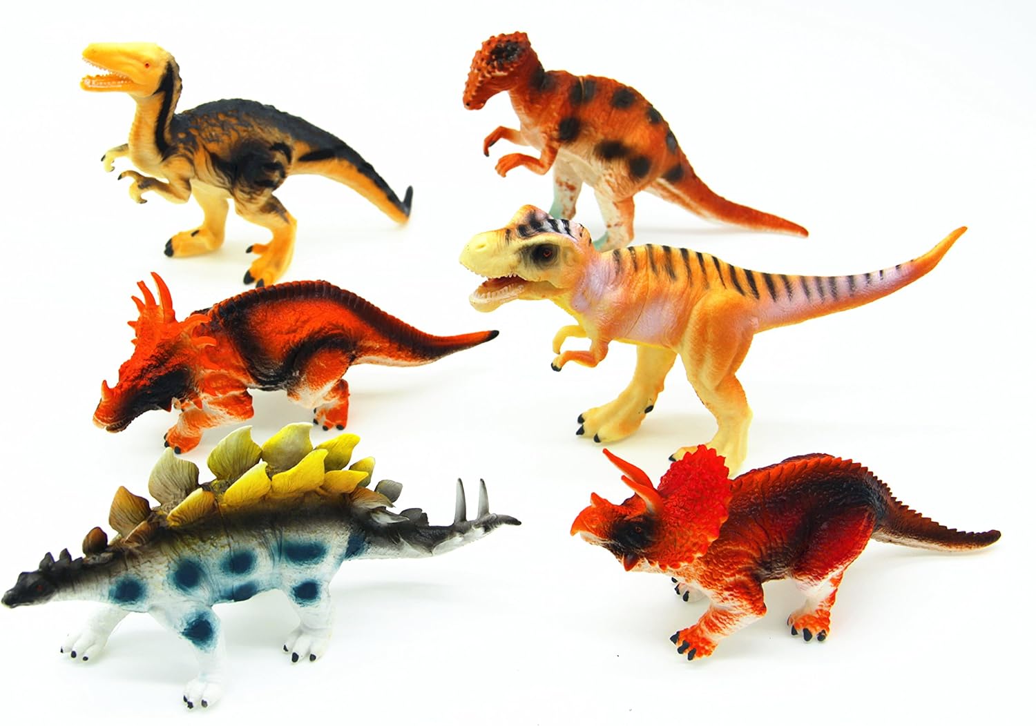 Cell Assorted Dinosaur Toy Figure Set - 6 Pieces (B)