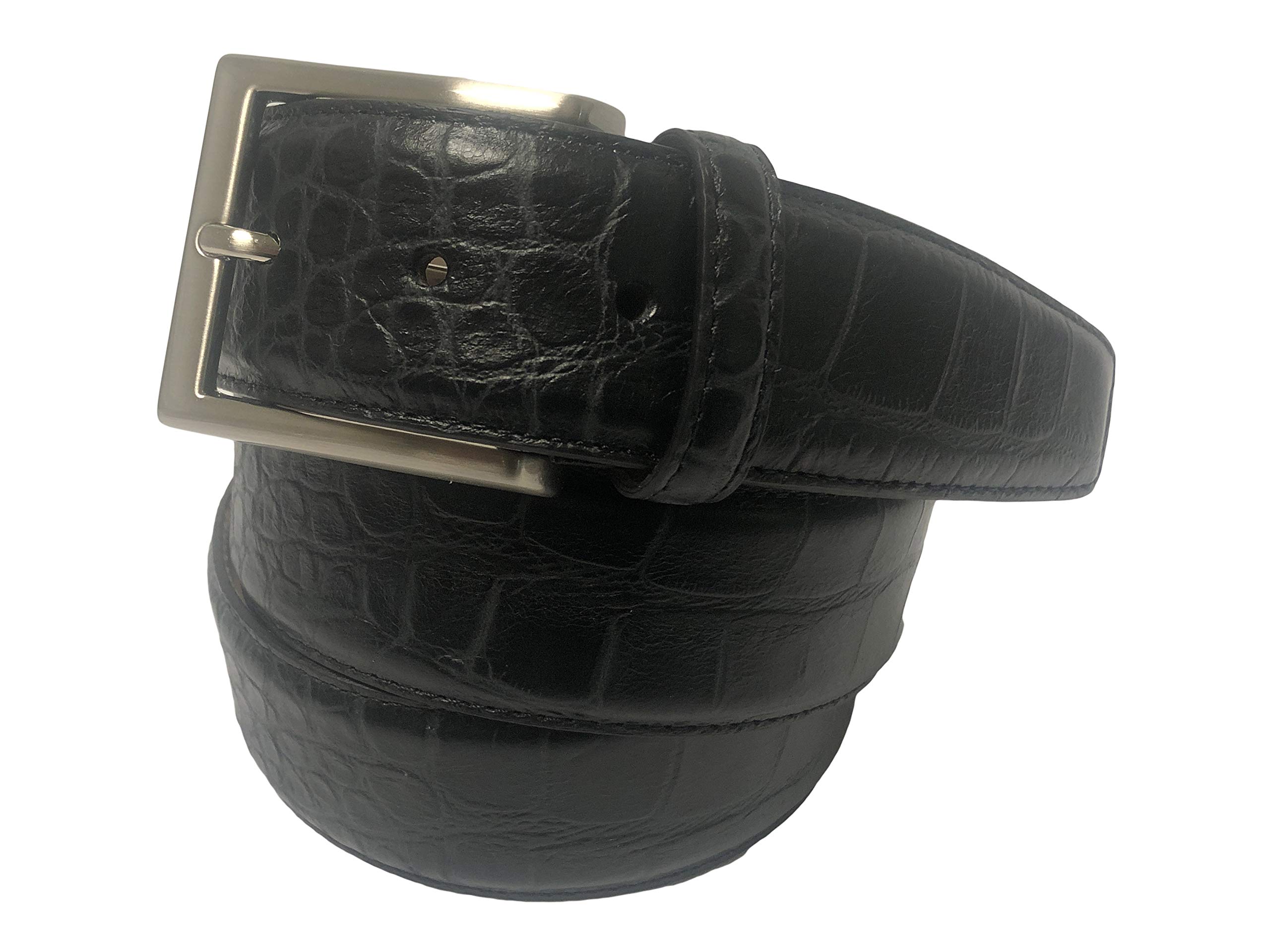 Fresco Golf Alligator Embossed Calf Belt, Black, 32