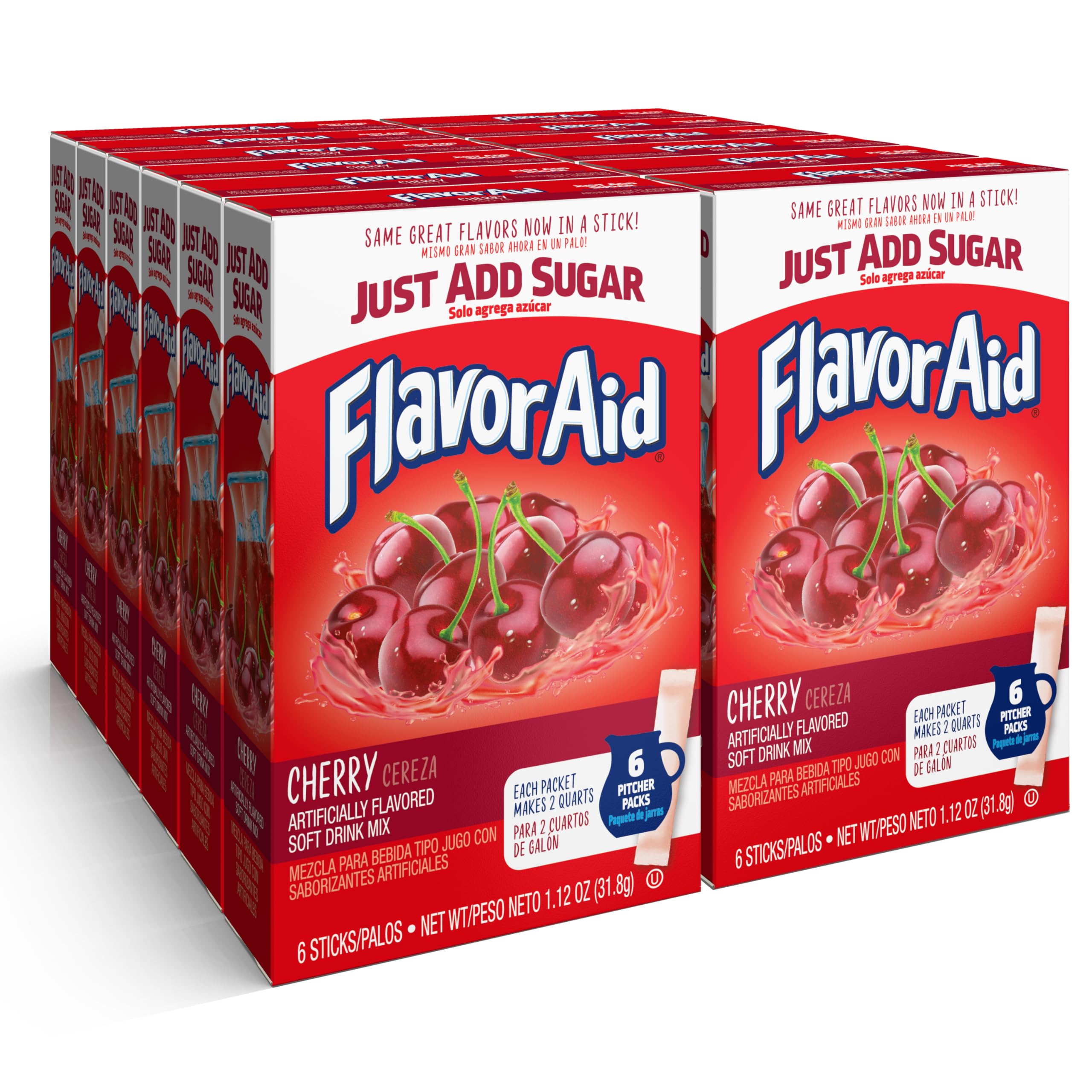Amazon.com : Flavor Aid Cherry Unsweetened Drink Mix Pitcher