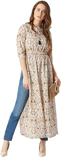 Miss Chase Women's Floral Regular Fit Shirt (MCAW18TP11-96-192_Multicolor-Base Peach XS) Price In India