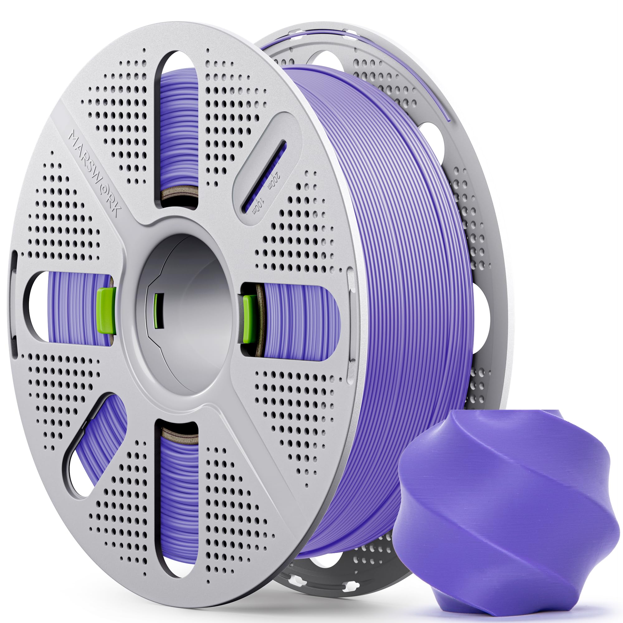 PLA Basic, Pre-Dried Filament with Quick-Swap Reusable Spool 1kg (2.2lbs), 1.75mm 3D Printing Filament Lavender, Compatible with Bambu Lab 3D Printers – Purple