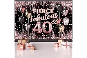 Happy 40th Birthday Backdrop Banner