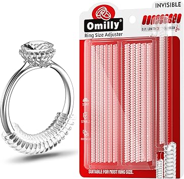 Amazon.com: Ring Sizers for Loose Rings, Omilly Invisible Silicone Ring ...