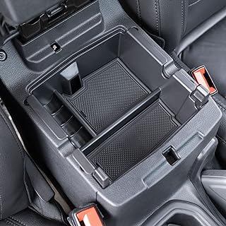 PIMCAR Center Console Organizer Compatible with Jeep Wrangler JL/JLU 2018-2022 2023 & Jeep Gladiator JT Truck 2020 2021 2022 2023 Armrest Storage Interior Accessories (Not for JK/JKU)-Black Trim