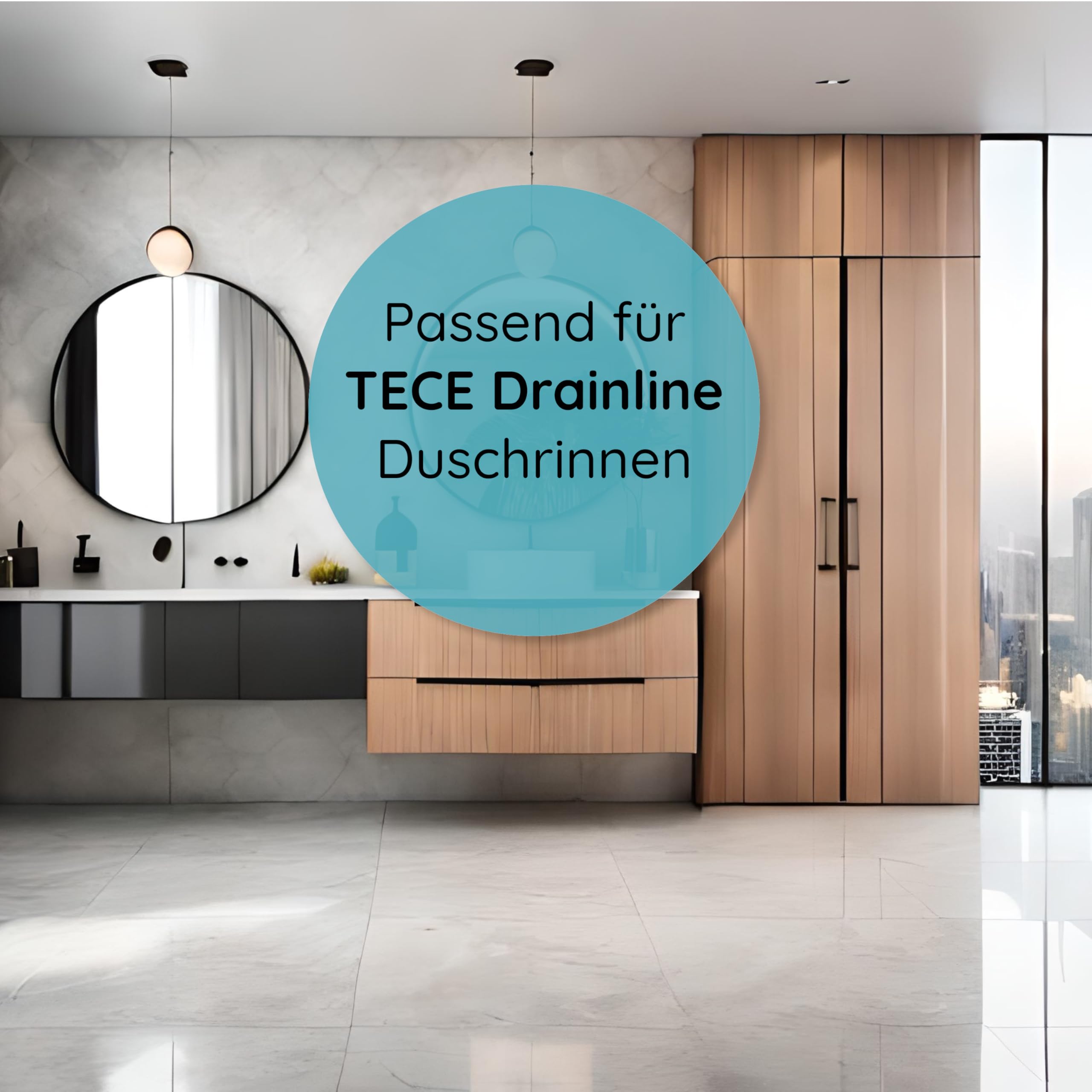Haarzeef douchegoot voor TECE Drainline doucheafvoer - Haarzeef douche