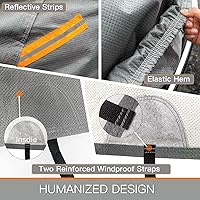 Vista 3 de Kayme Funda de Coche de Servicio Pesado Impermeable para Todo Tipo de Clima, Ajuste Personalizado para Tesla Model S, Cubierta Exterior Completa