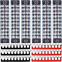 Vista 10 de Bloques de Terminales de 6 Posiciones 12PCS 6 Juegos, Bloque de Terminales de Tornillo de Doble Fila con Barra Colectora Terminal de Cable 600V 15A