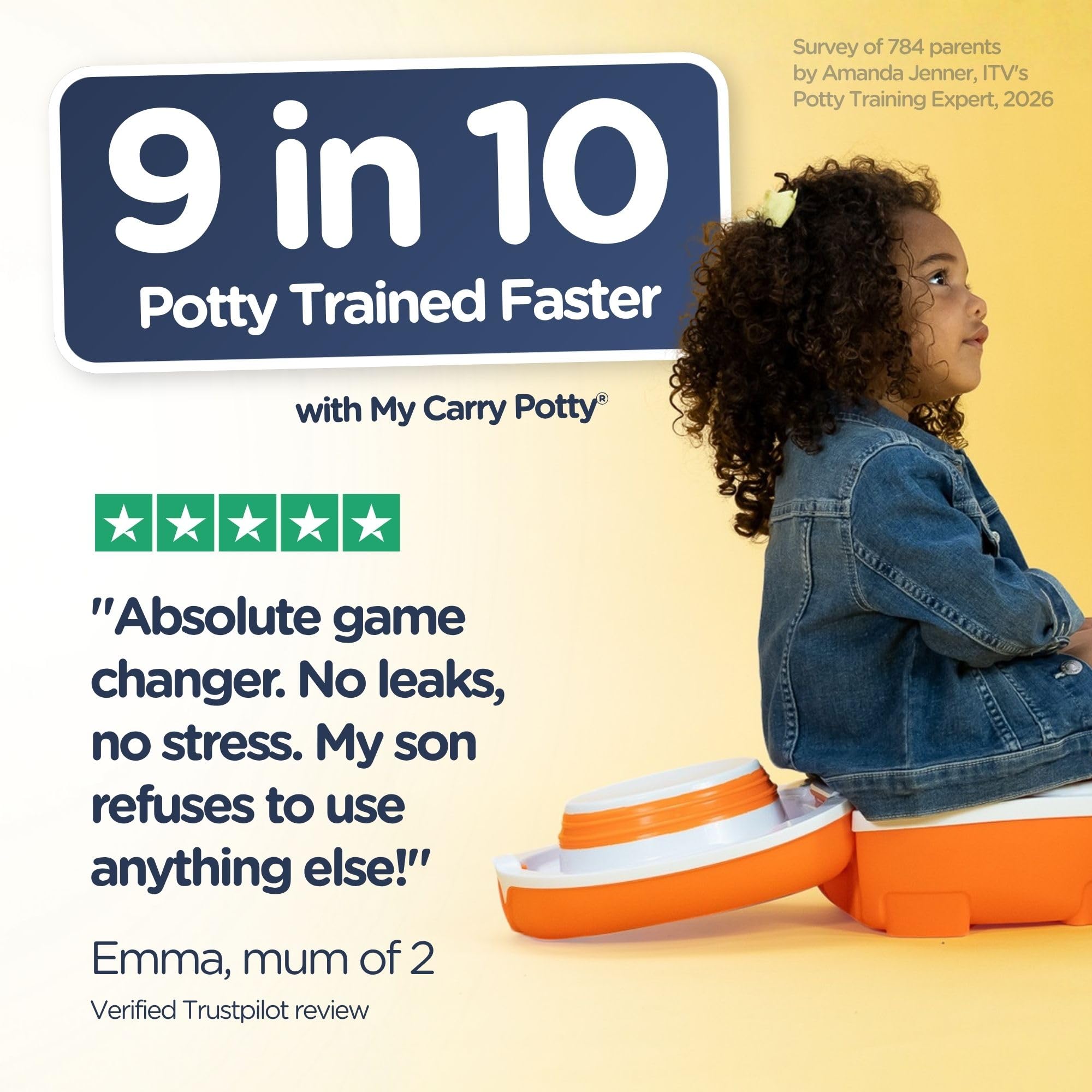 My Carry Potty - Pot de Voyage Poisson Rouge, Meilleur Siège de Toilette Portable pour les Tout-Petits et les Enfants à Emporter Partout