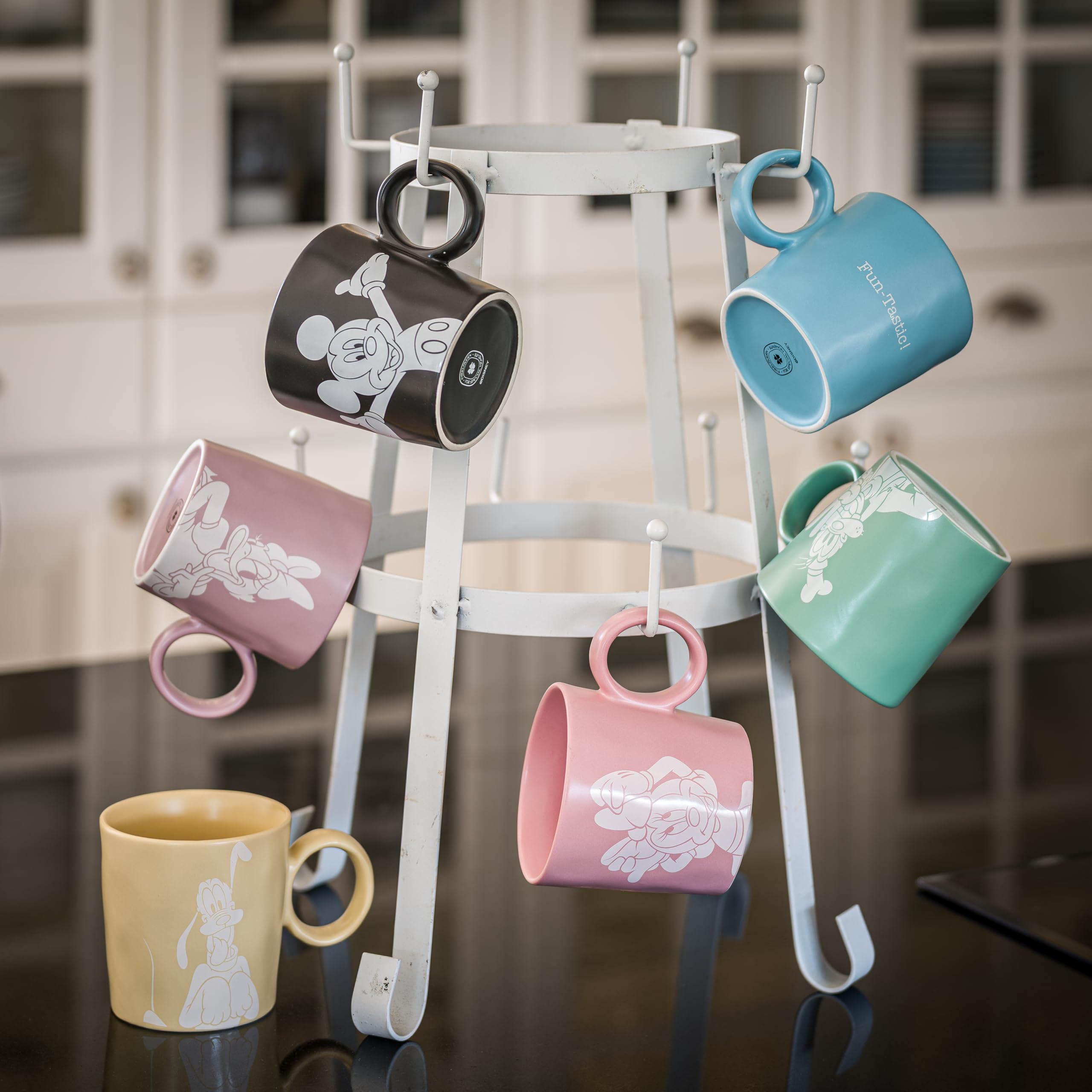 Micky & Freunde Kaffeetasse Disney, 6er-Set, 320 ml, Steinzeug, Spülmaschinenfest, Seidenmatte Glasur, inkl. Geschenkbox, Mehrere Farben
