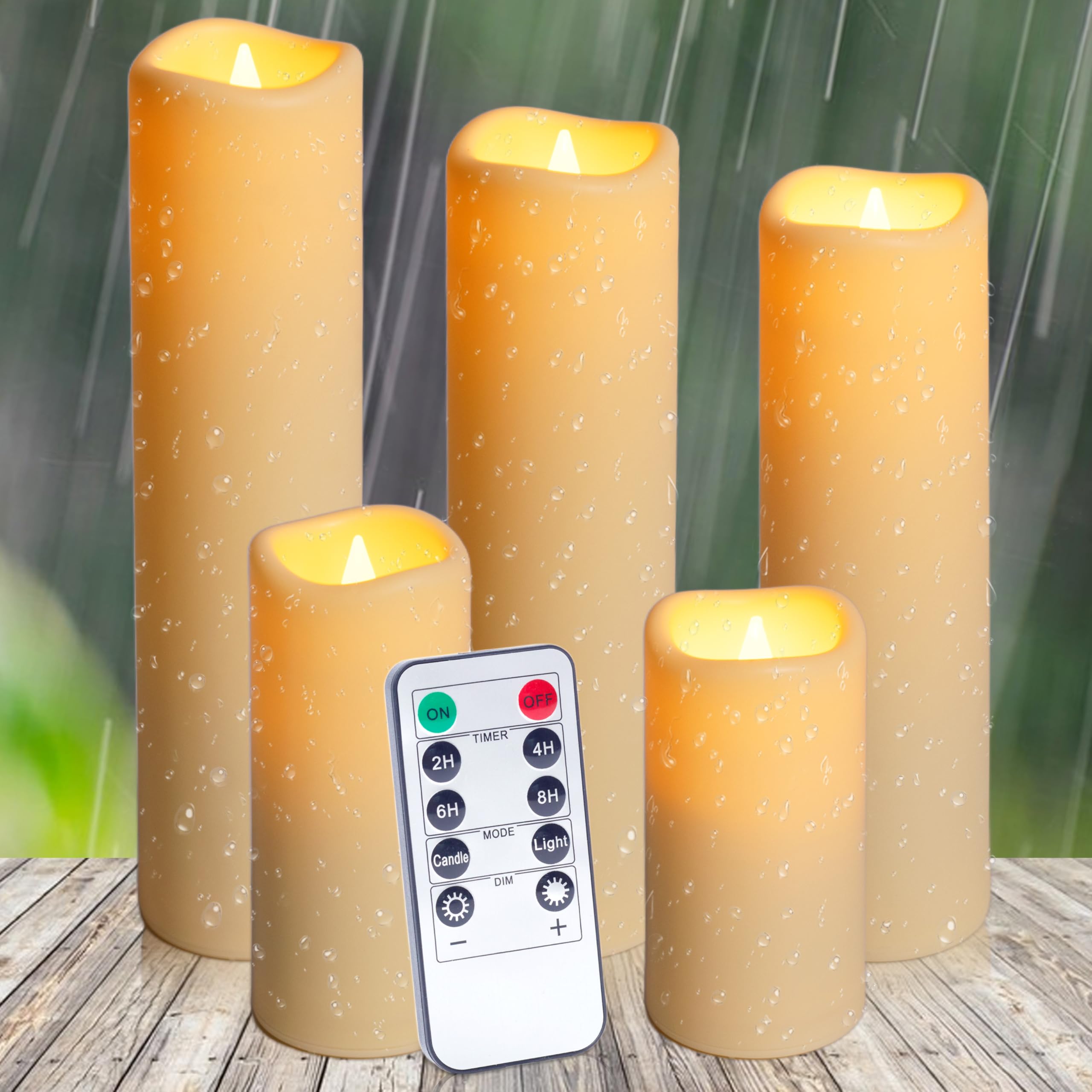 Auralome LED Kerzen Timer Outdoor