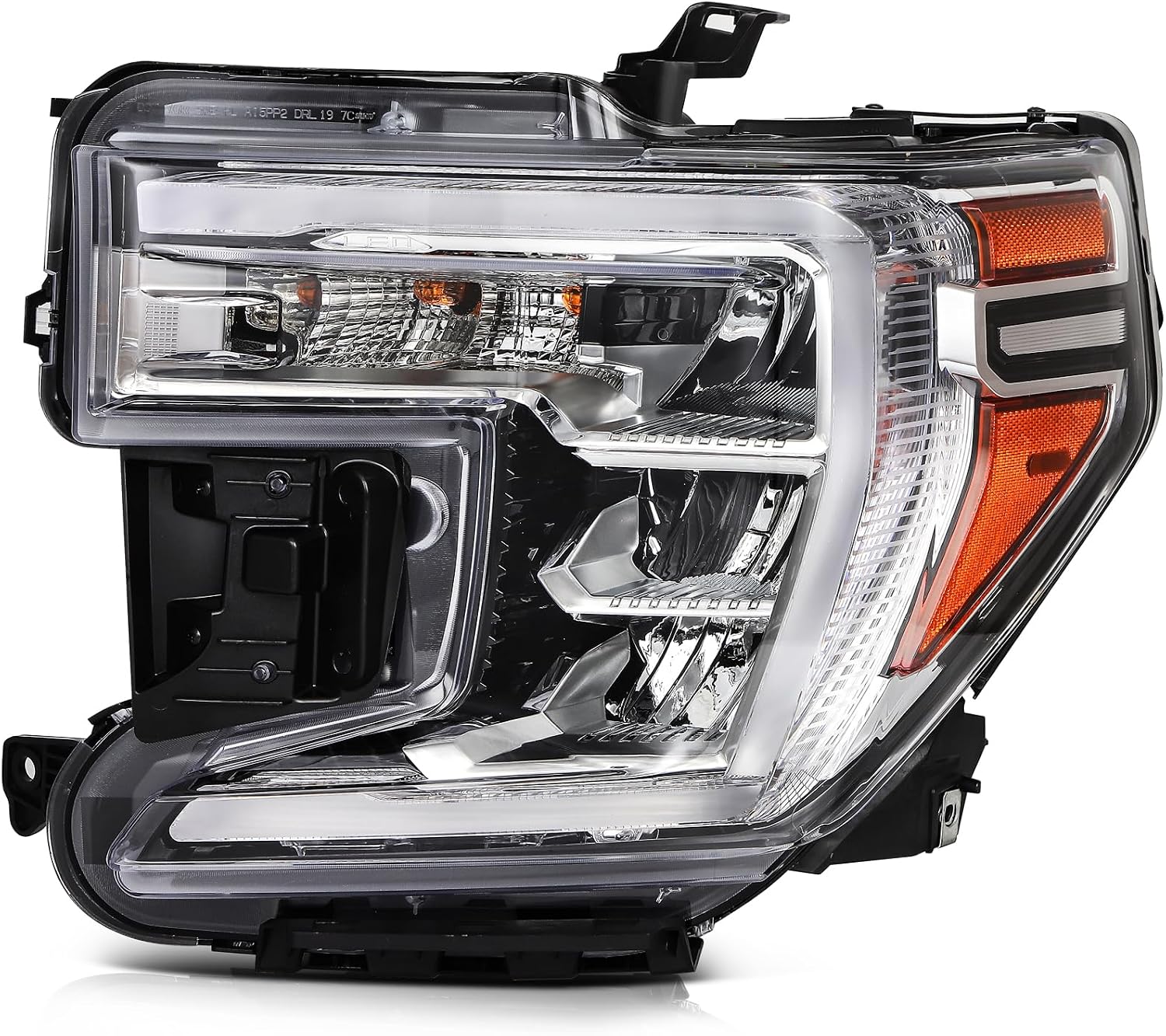 Headlight assembly Fit 2019-2022 For GMC SIERRA 1500 Clear Lens Chrome Housing Driver Side 84772473 GM2502495
