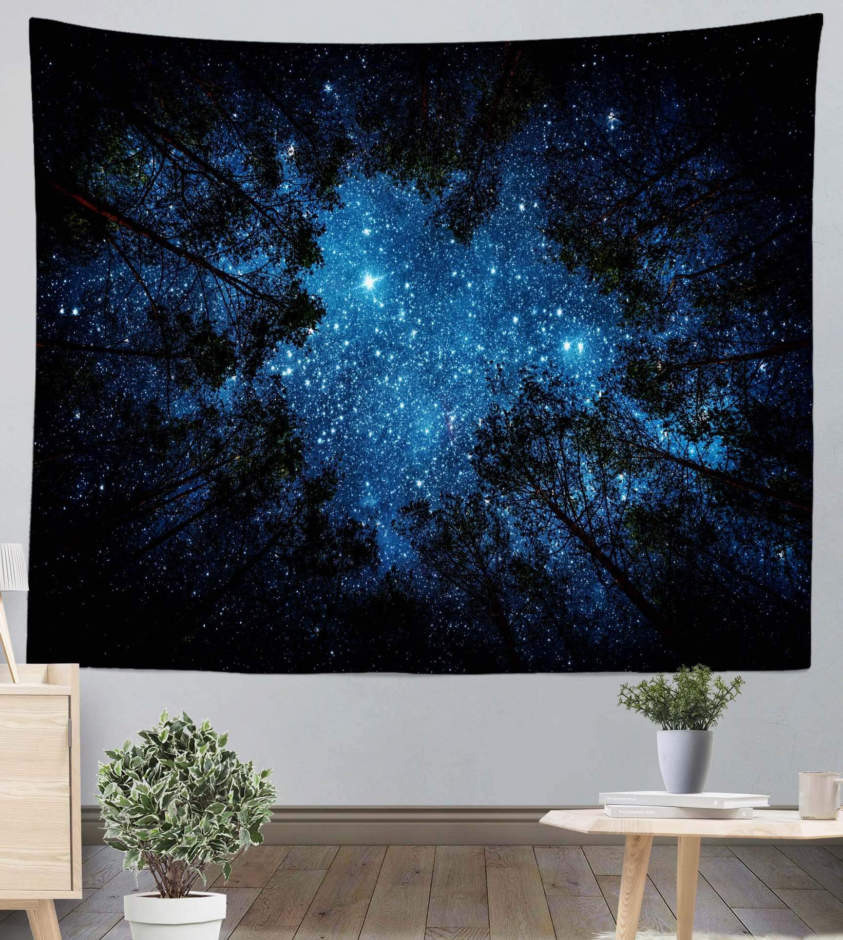OliveSleep Tapestry Forest Starry Night Wall Hangings,Art Decor Home Dorm,Living Room,Bedroom Tapestries(Multi 3,130x150cm)