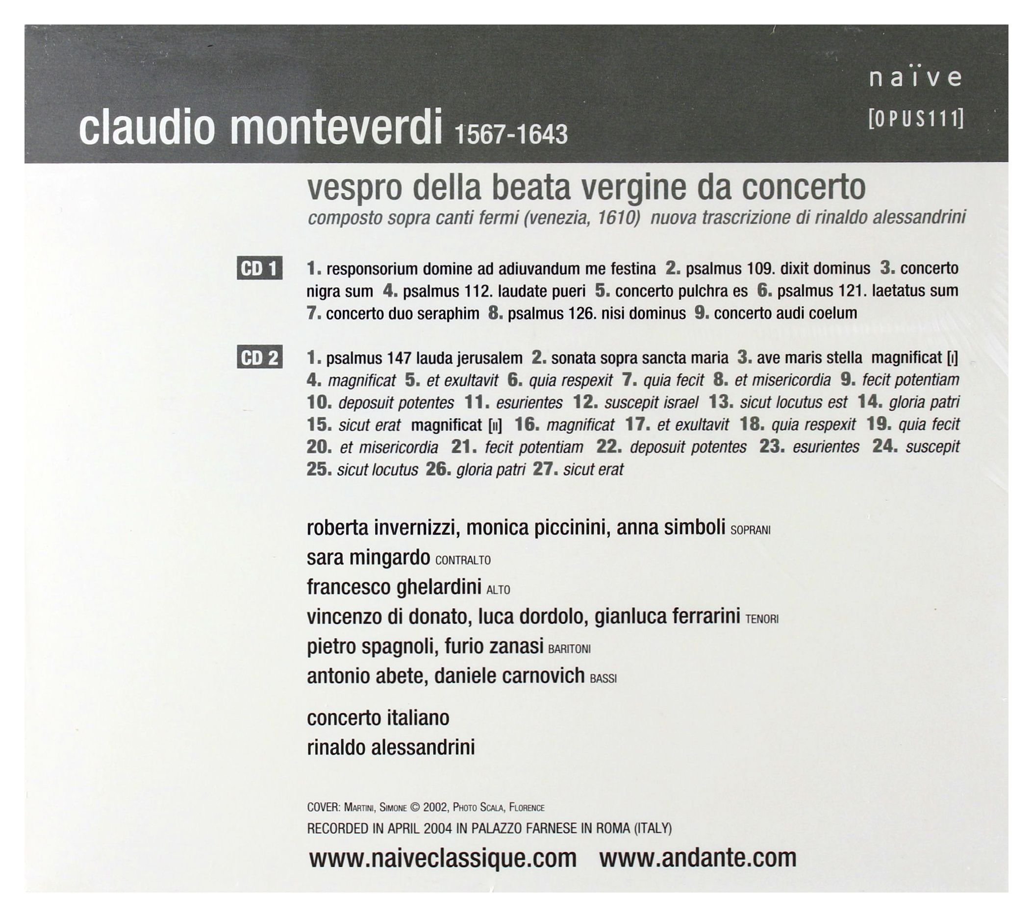 Vespro Della Beata Vergin