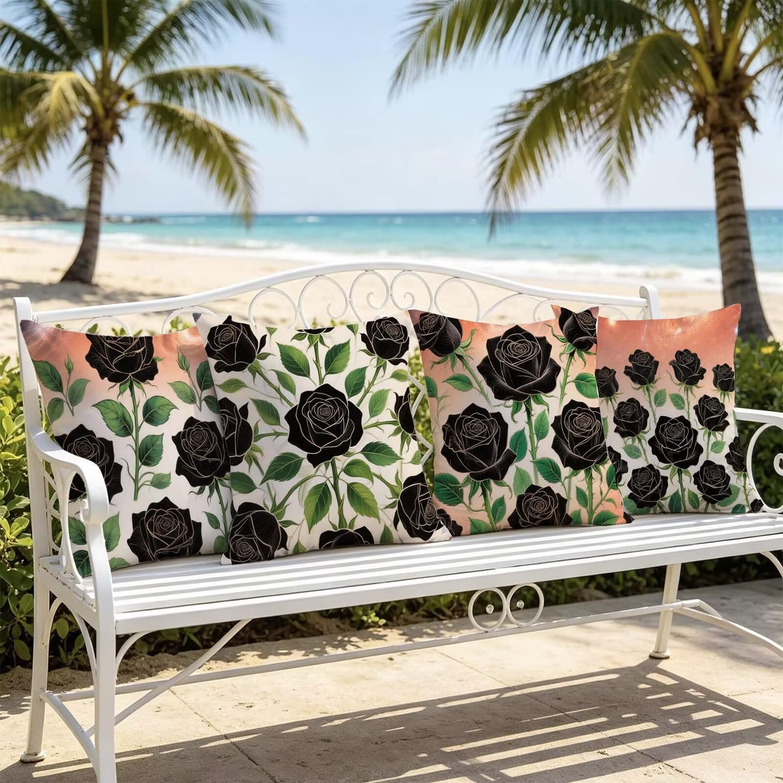 Kopfkissenbezug Black and Green Outdoor 50x50cm Kissenbezug THDZ-2030