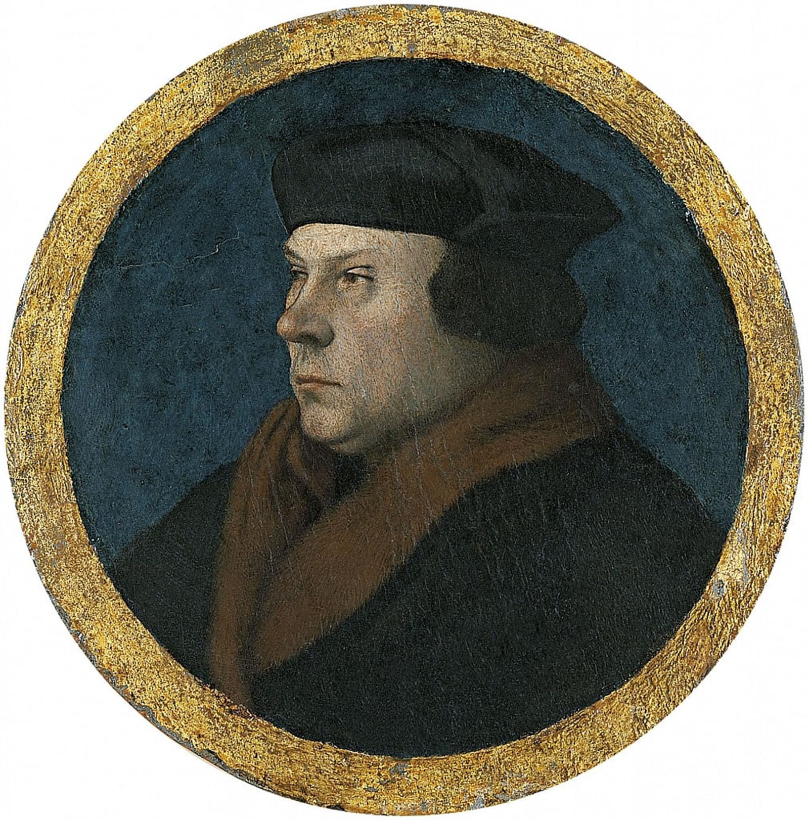 POSTERIIk Vintage Classic Picture Landscape Artwork Portrait of Cromwell by Hans Holbein the Younger Portrait Canvas Painting for Office Home Decor 60x90cm
