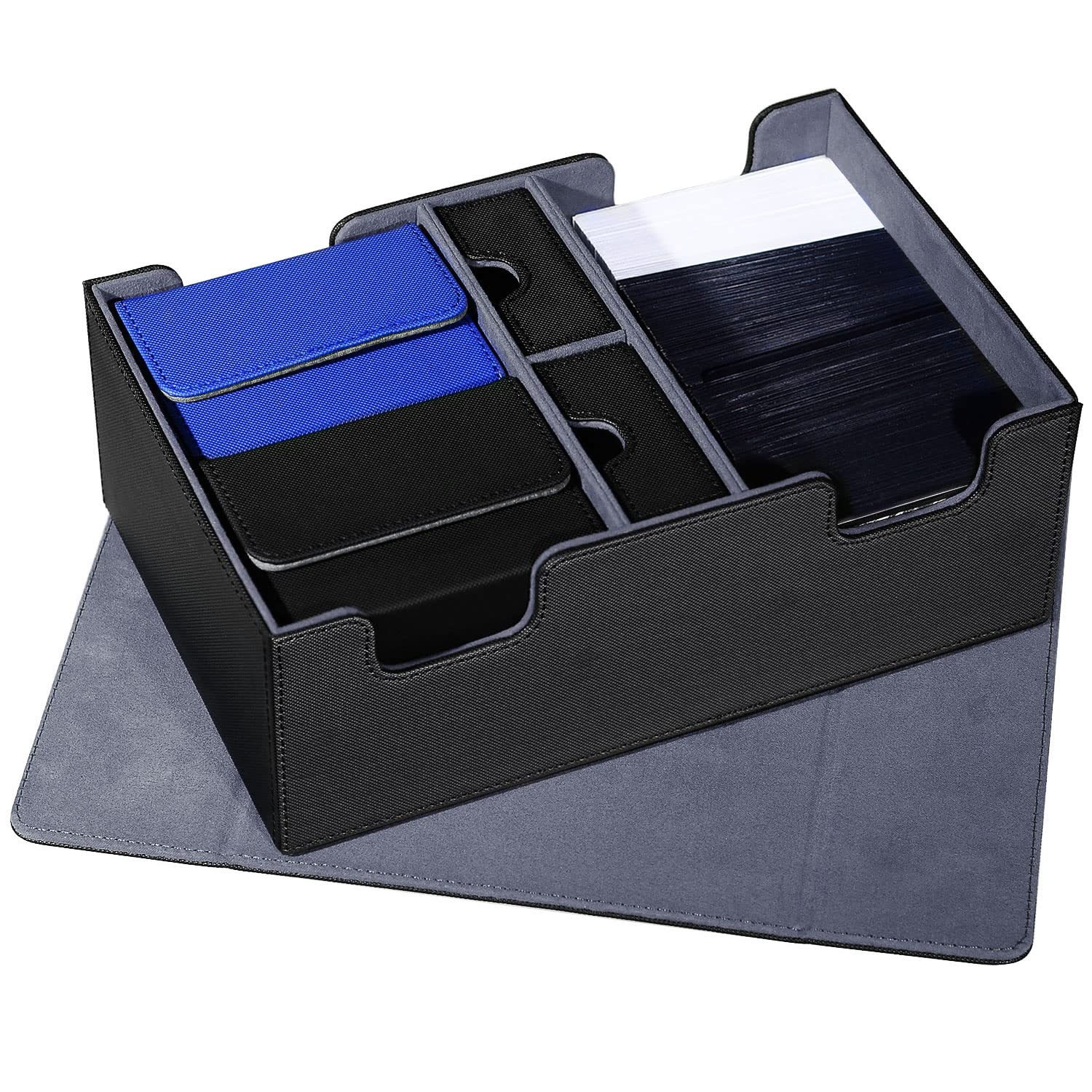 Scimi Commander's Forge Supreme Deck Box - Stores 500+ Sleeve-Protected Cards, Includes 2 Trays - The Ultimate Storage Solution for Magic: The Gathering/Pokemon/Yu-Gi-Oh! - Dual-Tone TCG Deck Box