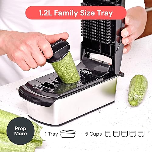 Miniatura 7 de Fullstar The Original Pro Chopper - Picador de verduras y espiralizador, picador de alimentos con recipiente, rebanador de frutas, utensilios de