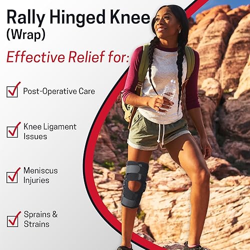 Miniatura 2 de Rodillera con bisagras Rally  Rodilleras totalmente ajustables para aliviar el dolor de rodilla  Rodilleras cómodas y transpirables con bisagras