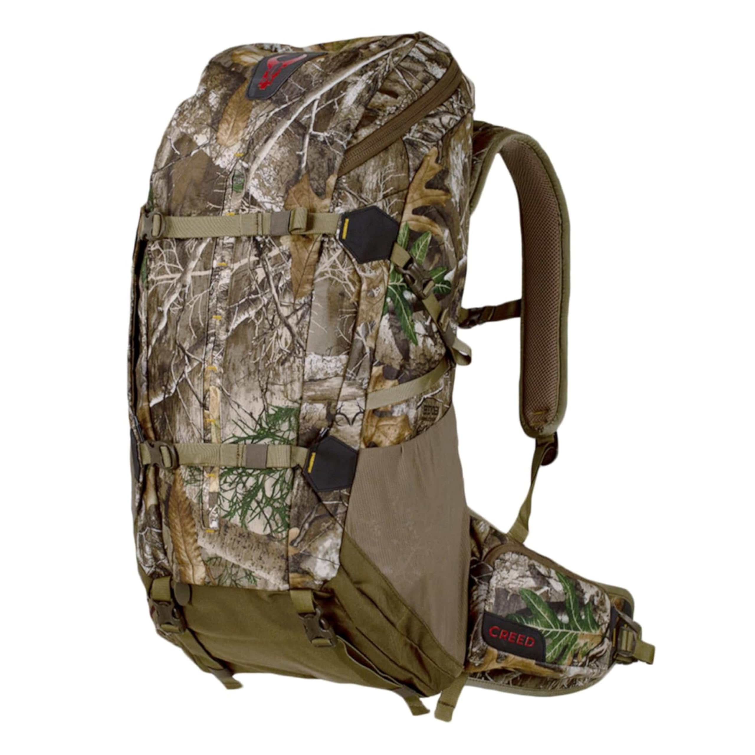Badlands Creed - Internal Frame Hunting Backpack, Carries Rifle or Bow, Hydration Compatible Pack, Realtree Edge Camo