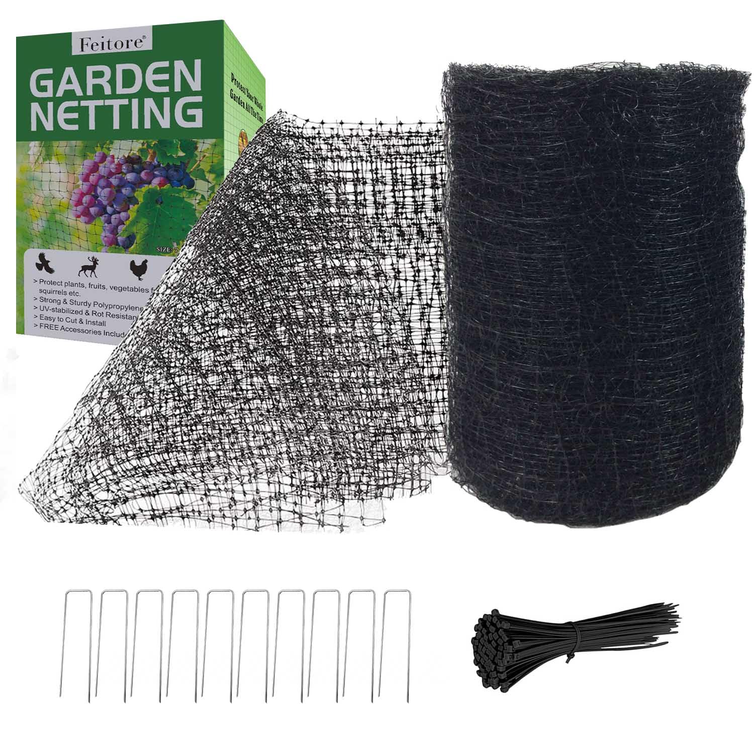 Deer Fence Netting, 7 x 100 Feet Anti Bird Deer Protection Net Reusable Protective Garden Netting for Plants Fruit Trees Vegetables Against Birds and Other Animals