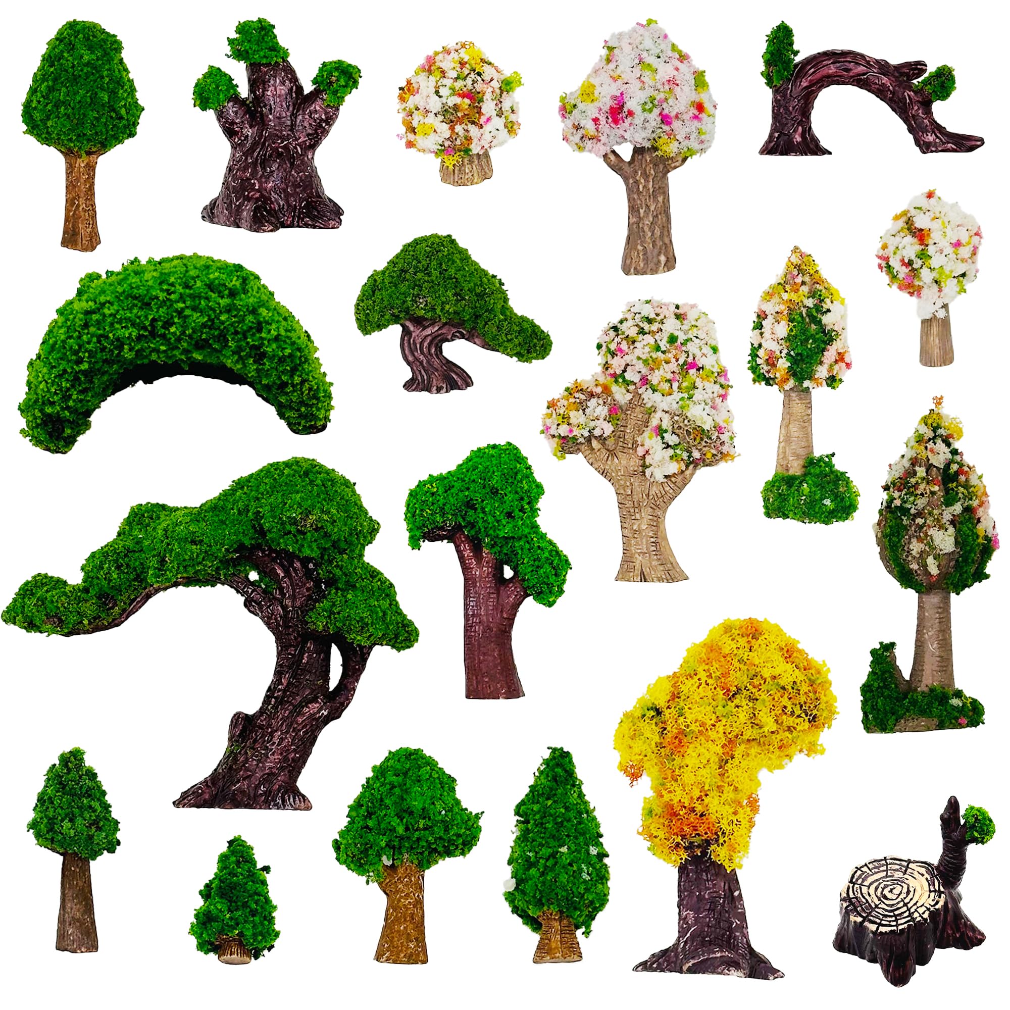 Cayway Miniaturowy ogród wróżki Zengarten akcesoria, 19 sztuk, mini narzędzia rolnicze, zestaw miniaturowych ozdób, miniaturowa dekoracja ogrodowa do miniaturowych akcesoriów ogrodowych