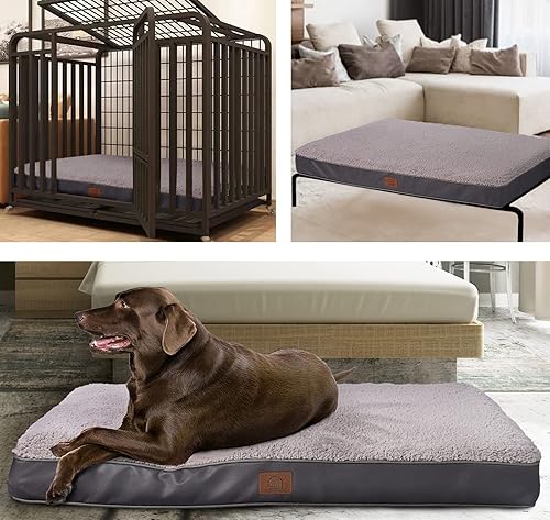 Miniatura 6 de Sunheir Cama ortopédica extragrande para perros grandes, cama impermeable XXL para perros con funda extraíble lavable y parte inferior