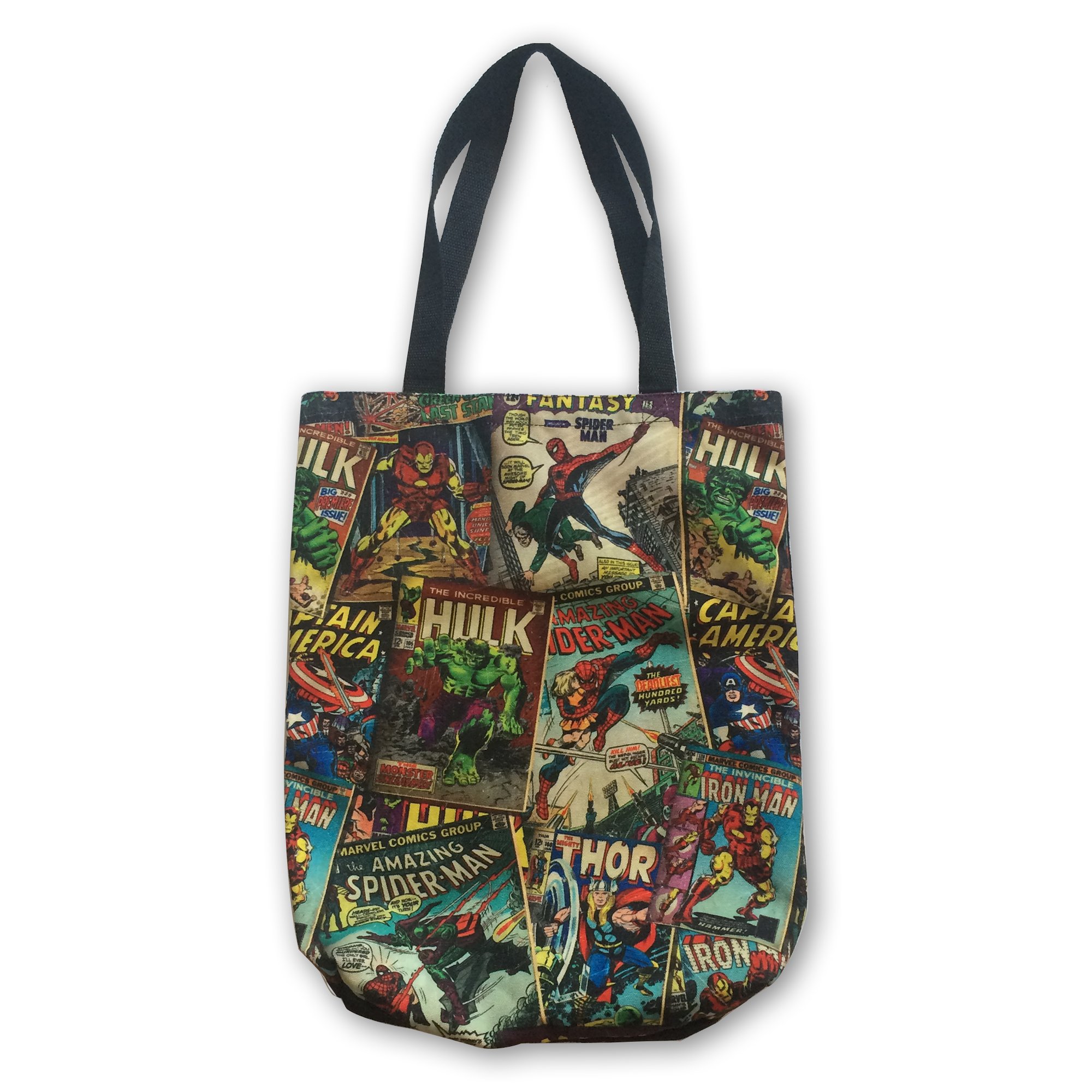 BB Designs Marvel Retro Comic Red Canvas Shopper Tote Bag