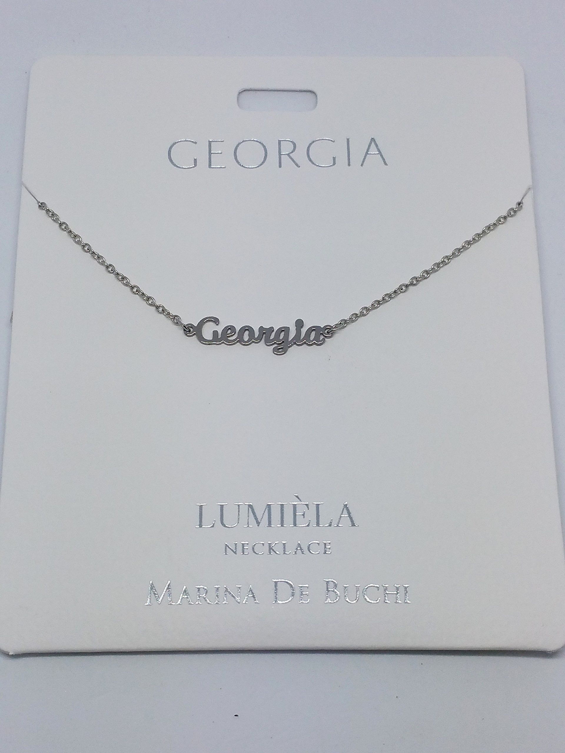 LumielaGEORGIA Named Lumeila Necklace Marina De Buchi Silver Colour  Presented By Sterling Effectz