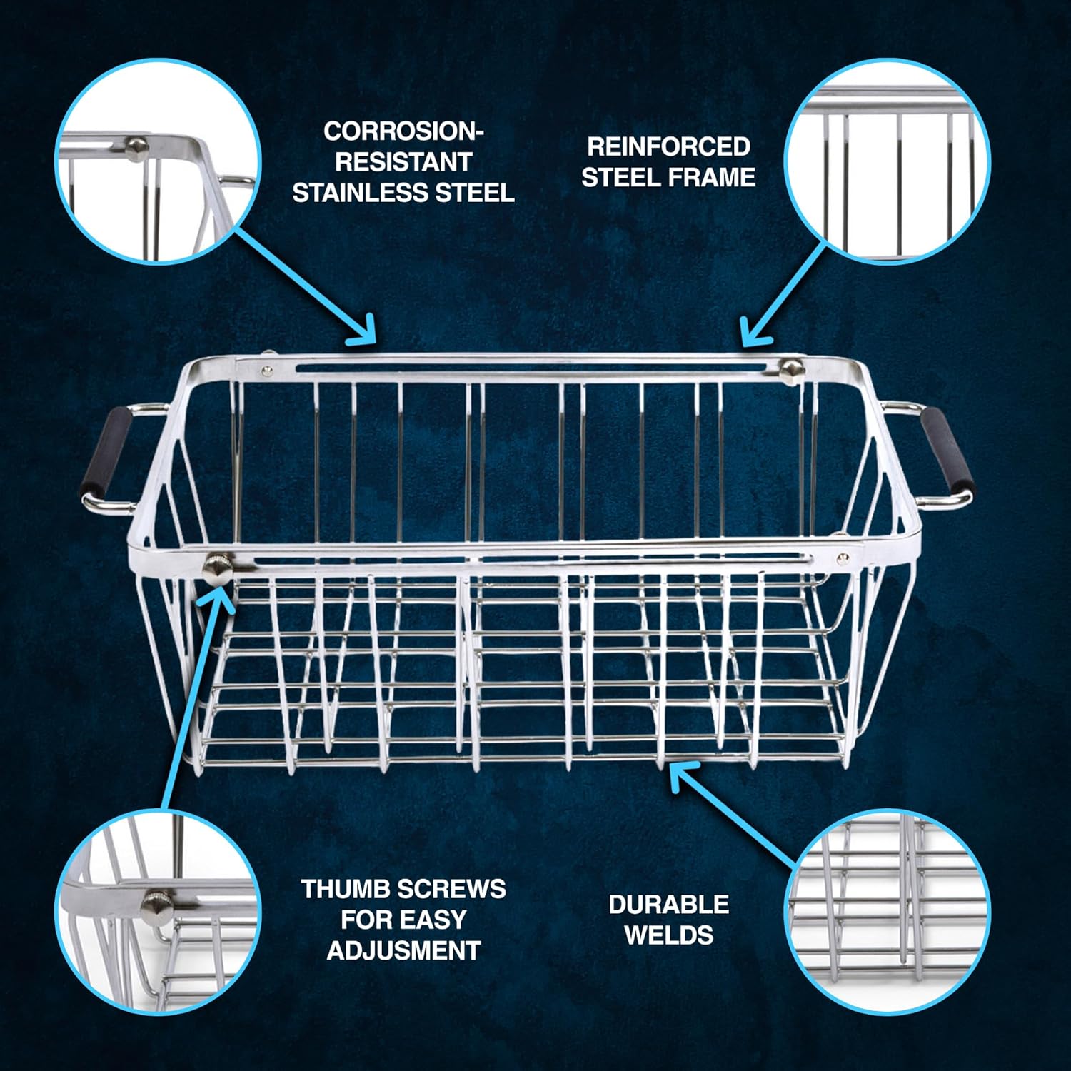 調節可能なクーラーバスケット。
