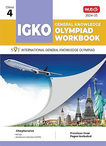 MTG International General Knowledge Olympiad (IGKO) Workbook for Class 4 - MCQs &amp; Achievers Section - SOF IGKO Olympiad Preparation Books For 2024-2025 Exam