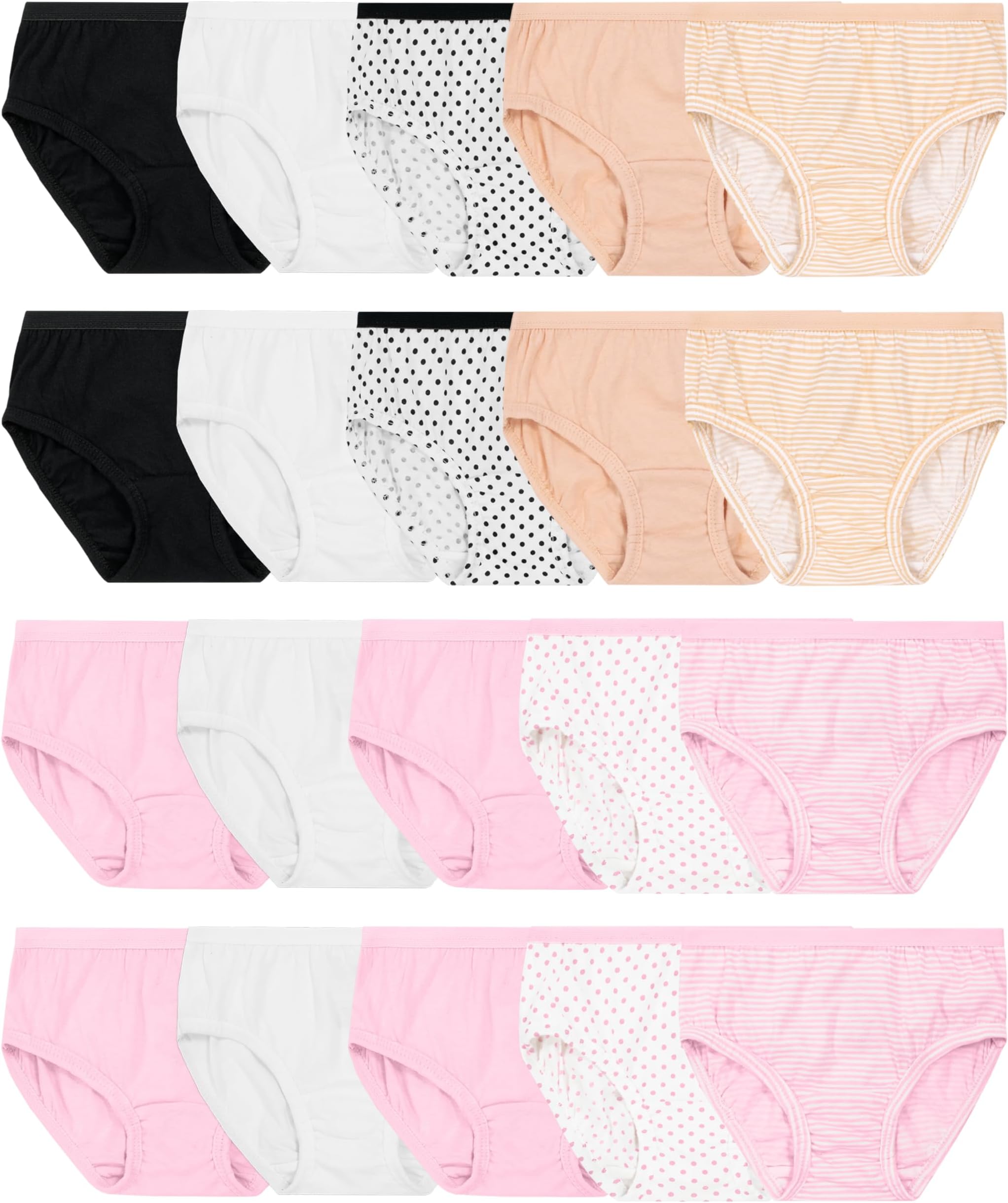 Girls' Cotton Brief Underwear Multipacks