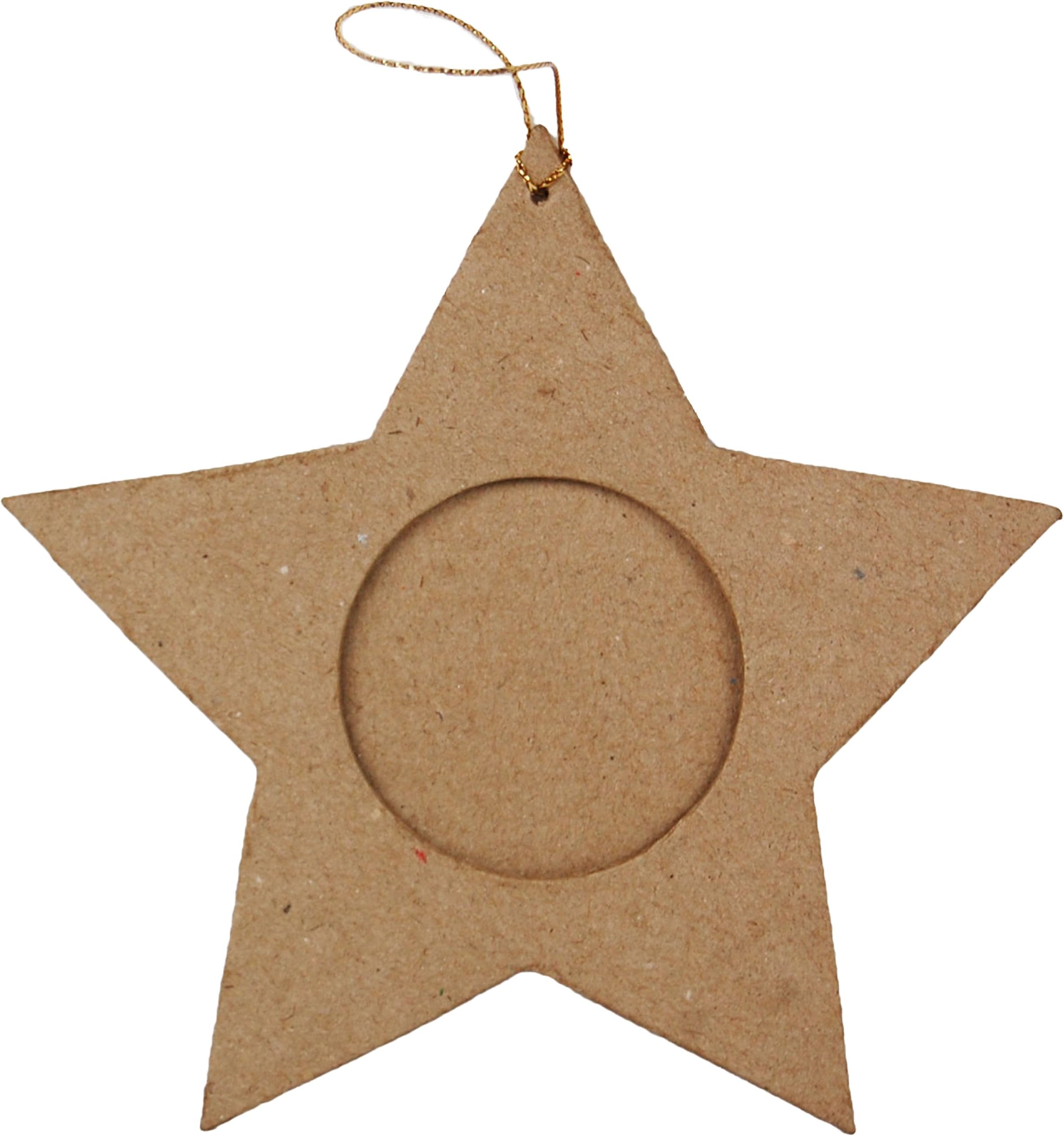 Country Love Crafts Star Shaped Photo Frame Papier Mache