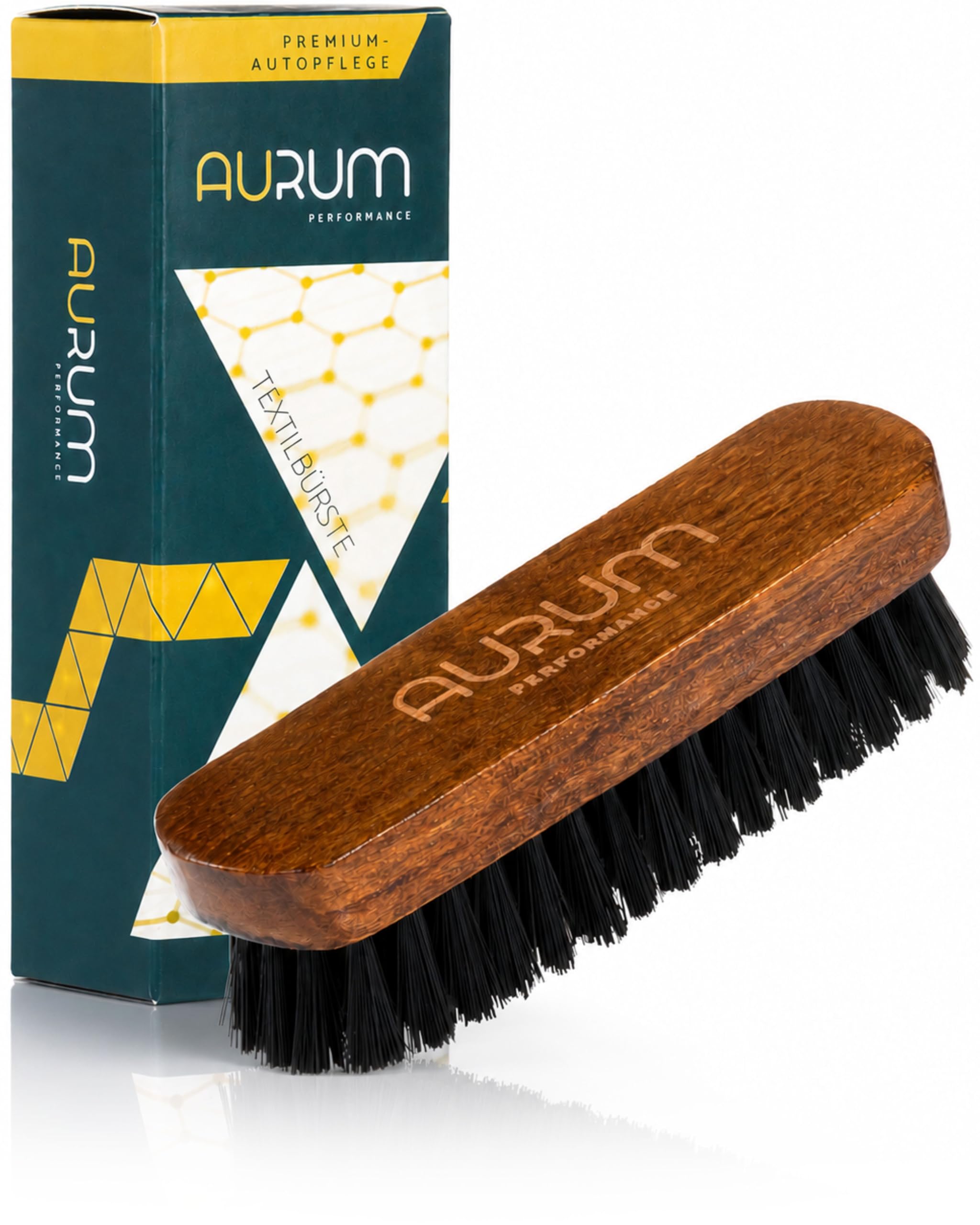 Aurum-Performance Textilbürste & Lederbürste für die effektive Trocken- und Feuchtreinigung von Textilien sowie Glattleder - Polsterbürste & Teppichbürste