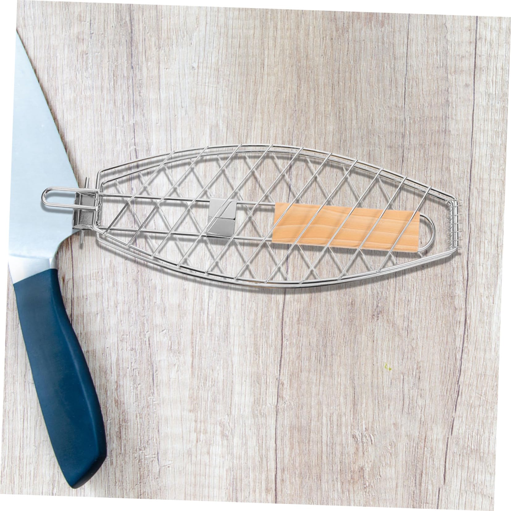 Juego de 2 cestas de acero inoxidable para parrilla de pescado, plegable, portátil, para cocinar al aire libre, perfecto para entusiastas de la barbacoa