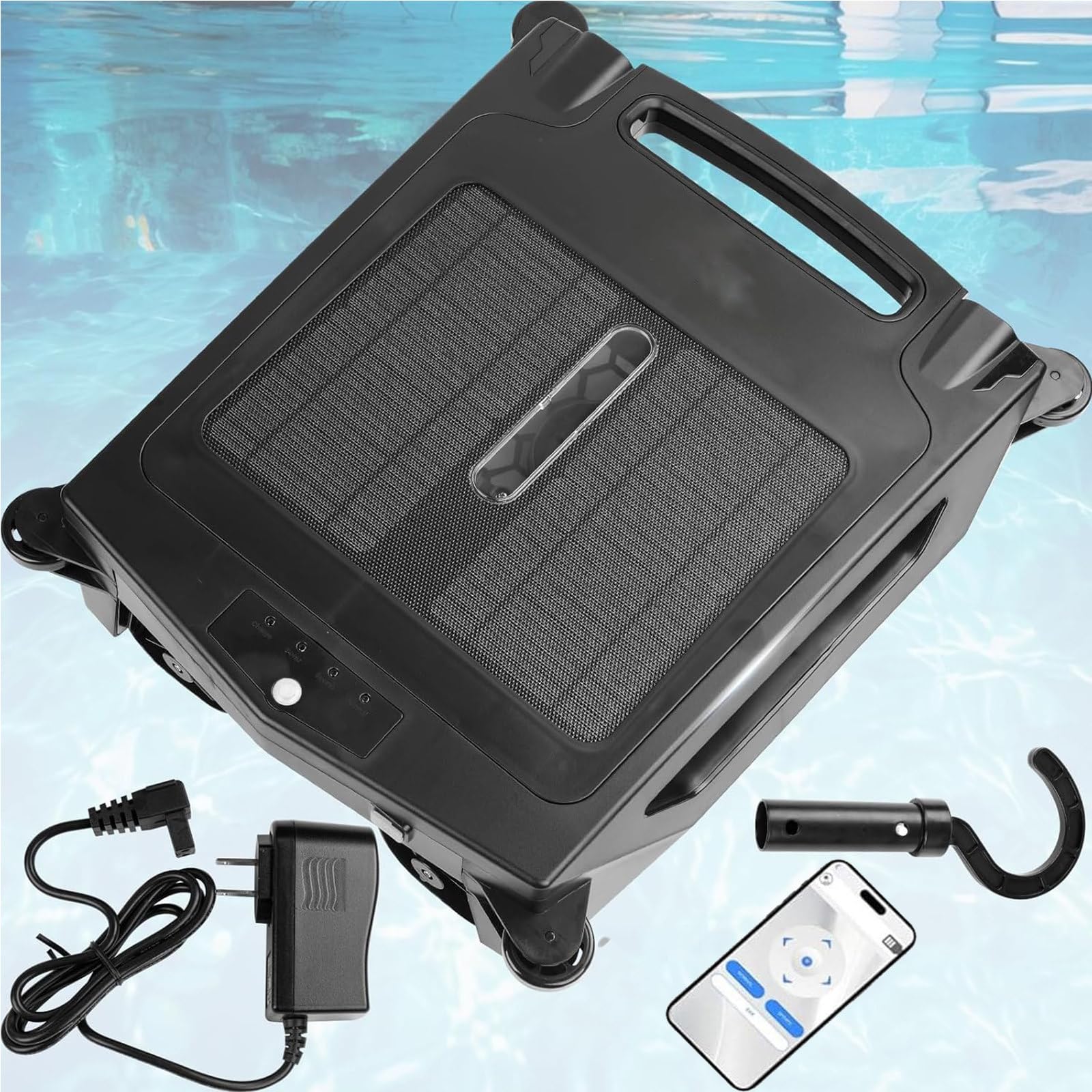 Robot nettoyeur automatique de piscine avec évitement d'obstacles et contrôle par application pour un nettoyage efficace