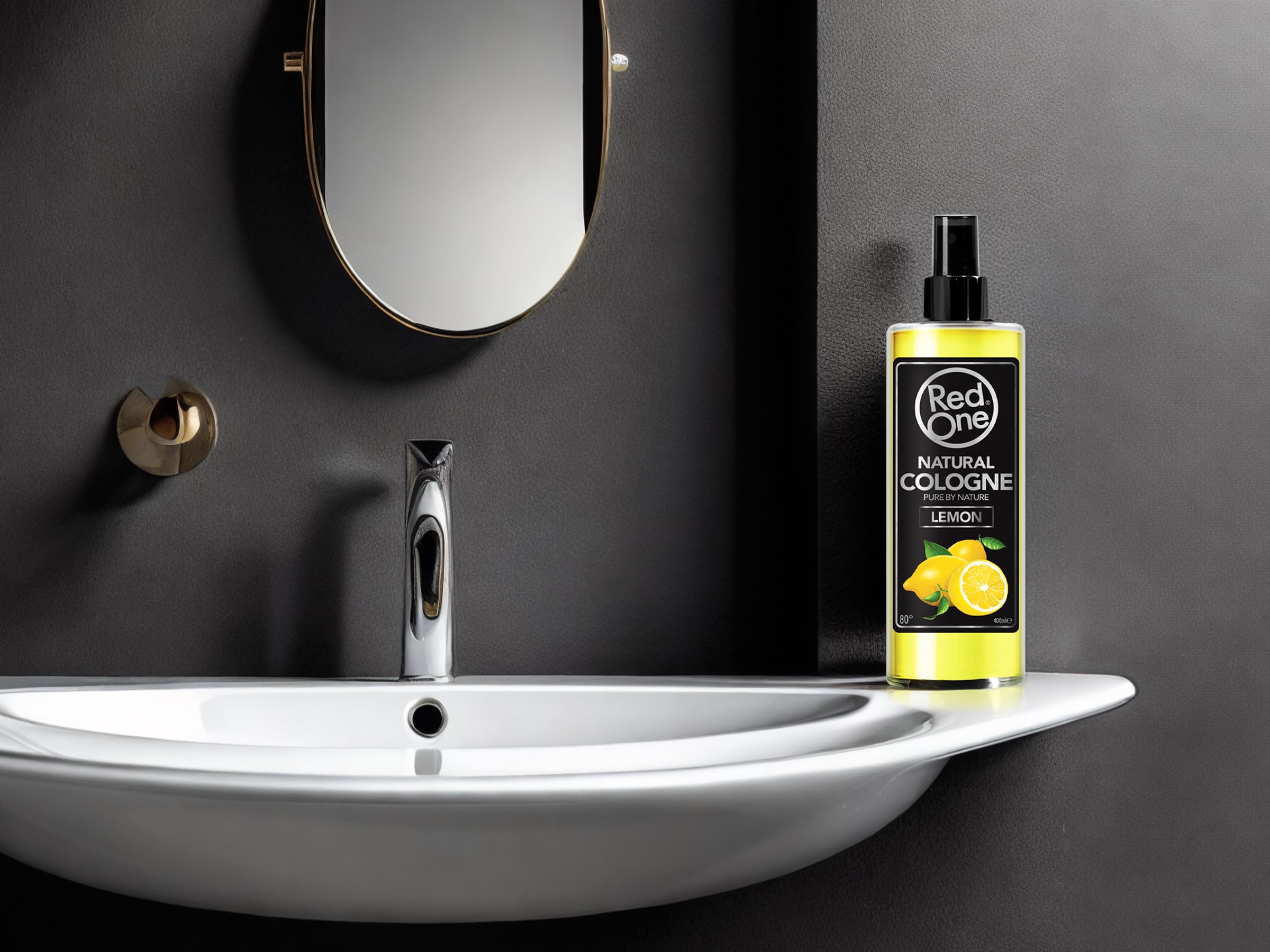 Redone Aftershave Natural Spray Barber Cologne Citron 2 x 400 ml | Parfum longue durée | Produit de soin de qualité supérieure pour homme | Lot de 2
