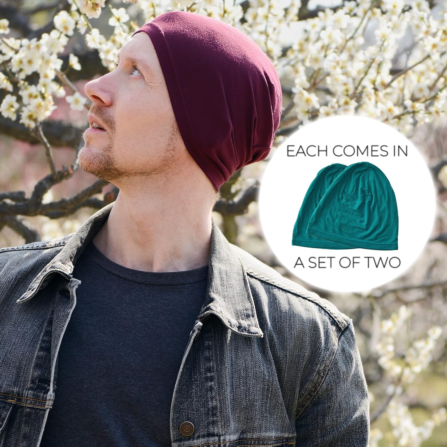 CHARM 2-Piece Men Women Workout Hats - Eco-Friendly Workout Beanie for Men and Women