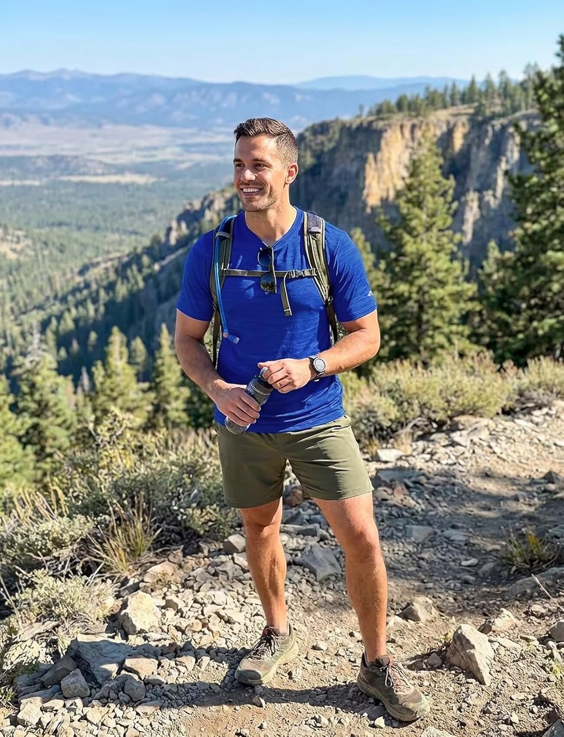 Zengjo Mens Athletic Shirts Short Sleeve Moisture Wicking Gym Workout Running Crewneck T-Shirt Quick Dry Sports Fitted Tee - Image 5