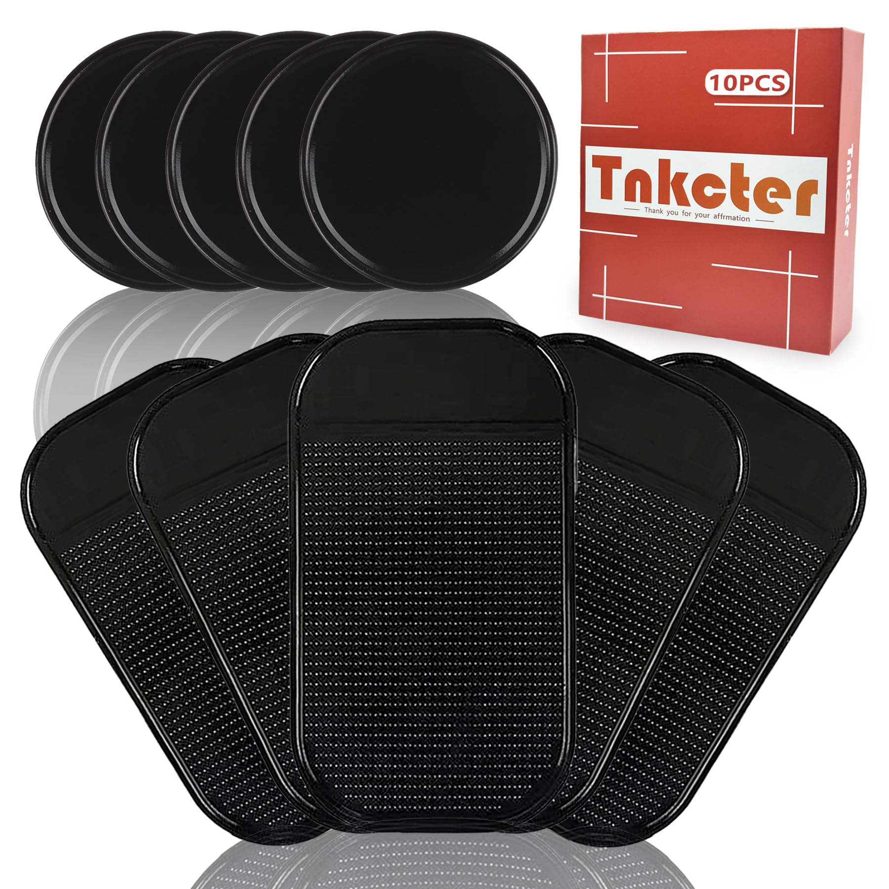 Sticky Gel Pad for Car Dashboard 10 Pack,Silicone Non Slip Pads to Car Dashboard,Glass,Mirrors,Metal Tile Wall,Kitchen,Phone Stand,Recipe Holder,etc