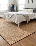 Handwoven Jute Braided Area Rug- Rustic Vintage Beige Reversible Rugs Eco Friendly Rugs for Bedroom Kitchen Living Room Farmhouse (Natural-6' Round)