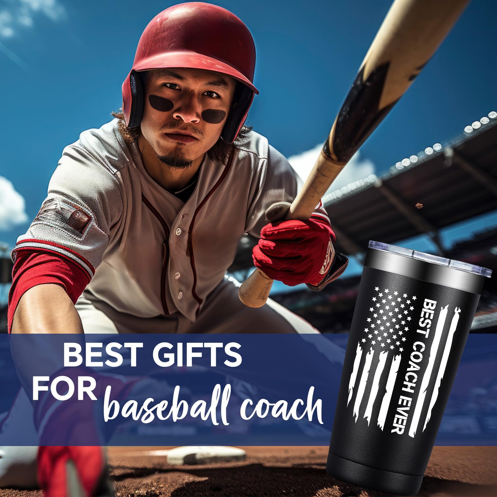 Grifarny Coach Gifts for Men, Women - Best Coach Ever Tumbler Cup 20 oz - Coaches Appreciation Gifts - Basketball, Soccer, Football, Baseball, Softball, Gymnastics, Dance, Swim, Cheer Coaches Gift