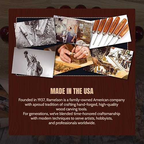 Miniatura 5 de UJ Ramelson - Juego de herramientas de tallado de madera para carpintería, detalles finos en miniatura, fabricación de sellos, grabado de azulejos,